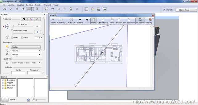 Mobili Di Design Vista In Piant A