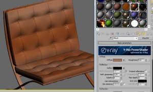 3d studio max vray material pelle