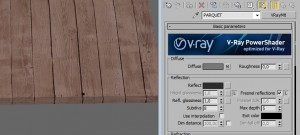 vray materiale legno parquet