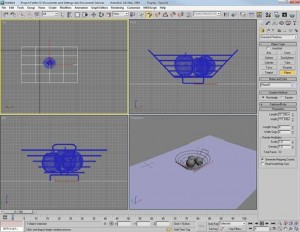 Render di una piccola scena con vray e 3d studio max