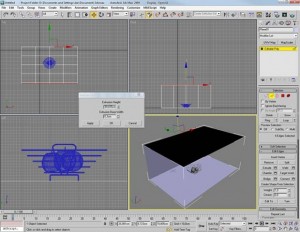 Render di una piccola scena con vray e 3d studio max