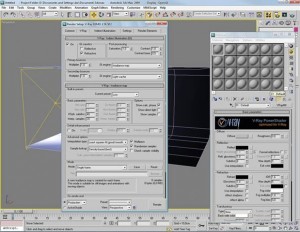 Render di una piccola scena con vray e 3d studio max