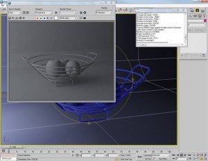 Render di una piccola scena con vray e 3d studio max