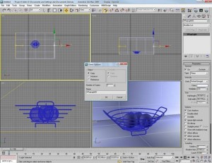 Render di una piccola scena con vray e 3d studio max