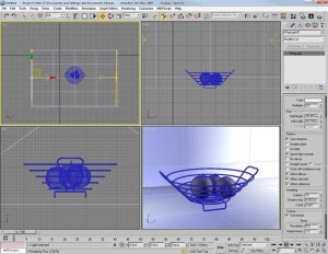 Render di una piccola scena con vray e 3d studio max