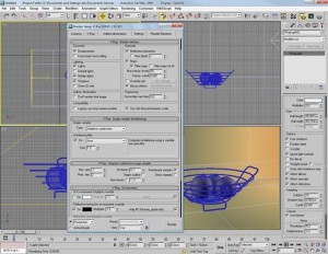Render di una piccola scena con vray e 3d studio max