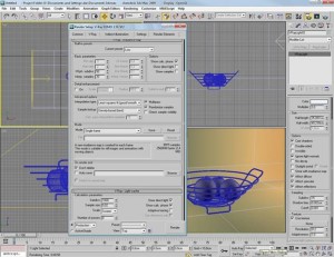 Render di una piccola scena con vray e 3d studio max