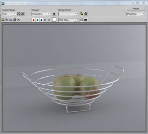 Render di una piccola scena con vray e 3d studio max