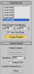 Inserimento fotografico con 3d studio e camera match