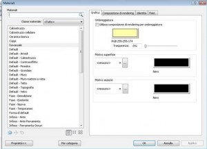 Tutorial revit : impostazione materiali