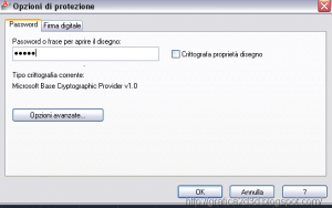 Proteggere con password un dwg autocad