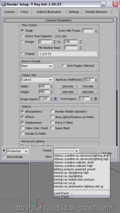 Vray e 3d studio max , salvare il settaggio render