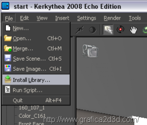 Sketchup Kerkythea tutorial : caricare librerie materiali esterni