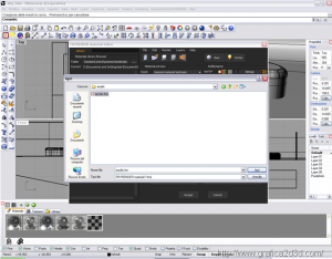 Tutorial Fryrender per rhinoceros: caricare un materiale fryrender scaricato