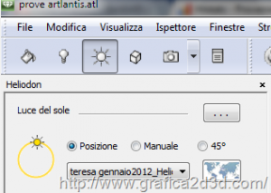 Artlantis come posizionare il sole (domande dei lettori)