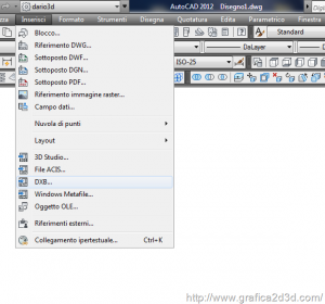 Autocad convertire una vista 3d in 2d con un file DXB