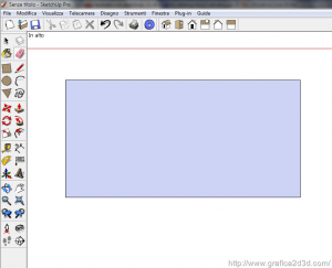 Tutorial sketchup 4 : lo strumento rettangolo , cancellare , selezionare e il salvataggio di file