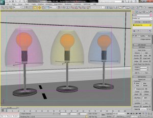 Lampade colorate : vray 3d studio