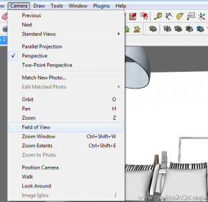 Sketchup correggere il campo visivo