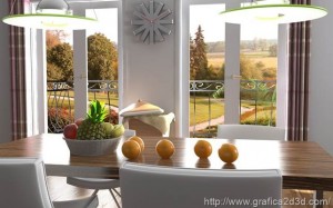 Cucina render 3d studio e vray
