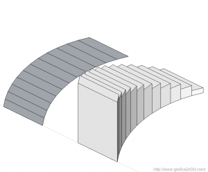 Balaustra curva con sketchup