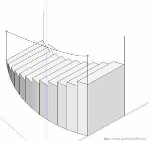 Balaustra curva con sketchup