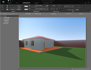 Rendering artlantis 5 : illuminazione esterno settaggio heliodon