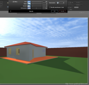 Rendering artlantis 5 : illuminazione esterno settaggio heliodon