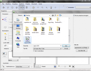 Esportare un modello 3D da 3d studio ad artlantis