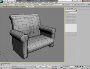 Divano modellazione 3d studio max
