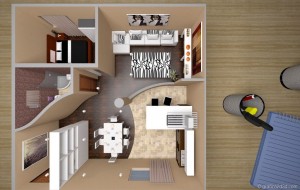 Sketchup e vray : mini appartamento wip1