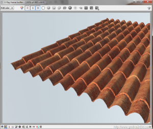 Sketchup vray tegole tetto con displacement