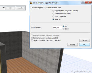Importare da archicad a 3d studio con nomi oggetti
