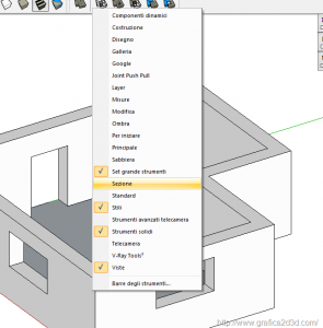 Sketchup 2013 : Sezione da un modello 3d