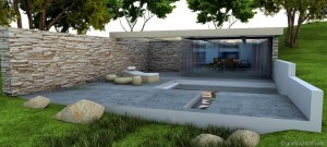 Making of  sketchup  vray  stone house 16