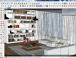 Vray sketchup tutorial interior salone 011