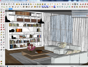 Vray sketchup tutorial interior salone 011b