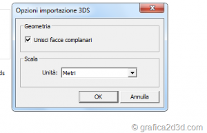Sketchup importare correttamente un file 3ds