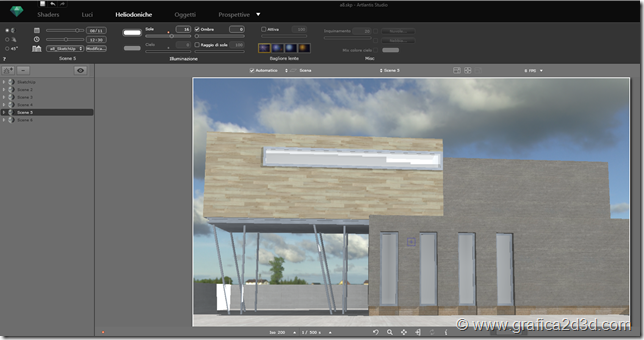 Primi passi artlantis 5 e maxwell esterno diurno tutorial base