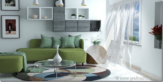 Interior tutorial vray sketchup House P.
