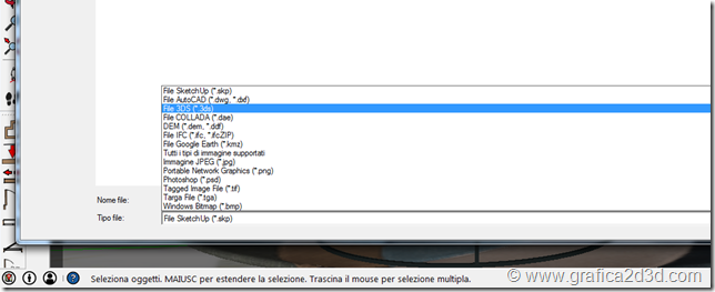 Sketchup convertire file 3d studio in sketchup