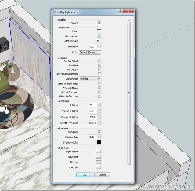 Interior tutorial vray sketchup House P.