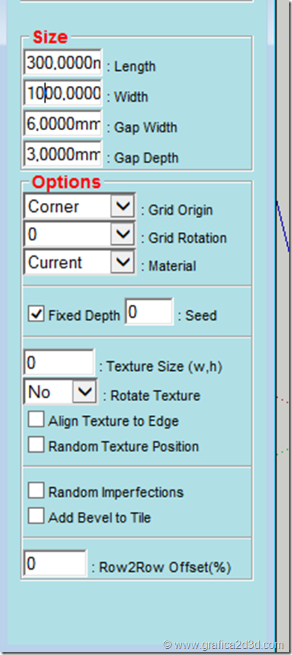 Plugin sketchup FloorGenerator per creare pavimentazioni 3d