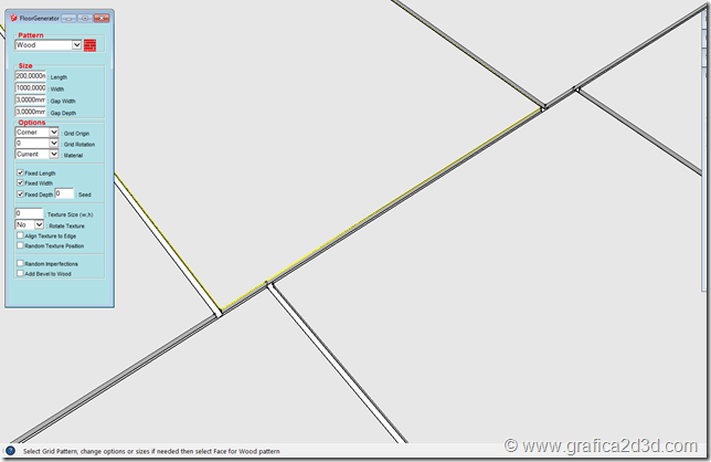 Plugin sketchup FloorGenerator per creare pavimentazioni 3d