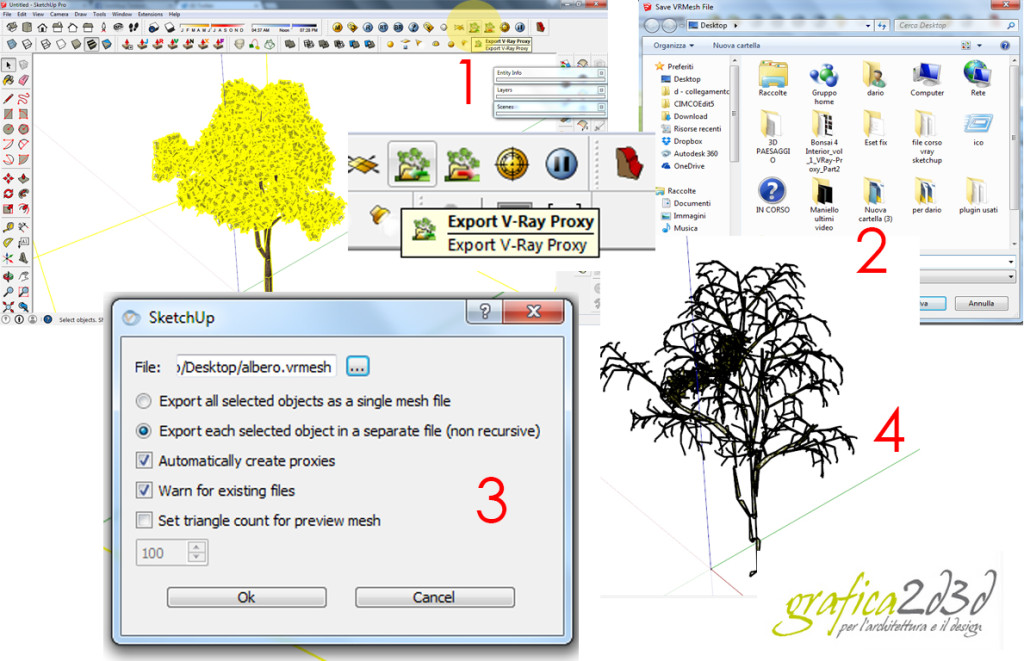 Tutorial vray proxy sketchup
