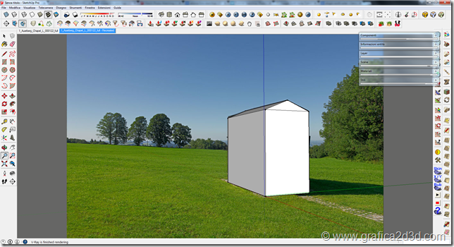 Foto inserimento con vray sketchup