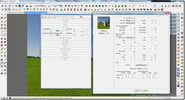 Foto inserimento con vray sketchup