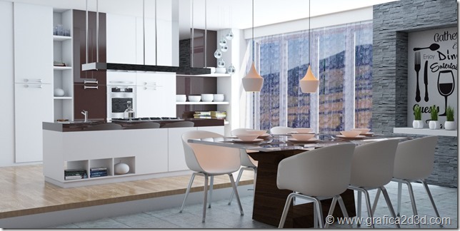 Kitchen 45 vray sketchup