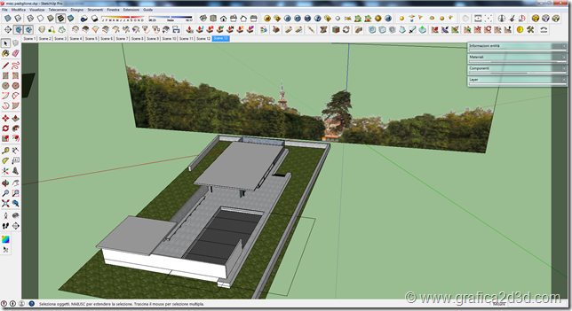 Vray sketchup Padiglione di Barcellona di  Mies van der Rohe