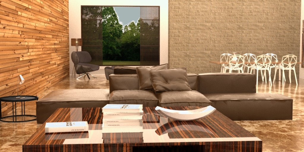 Test interior HDRI light vray sketchup